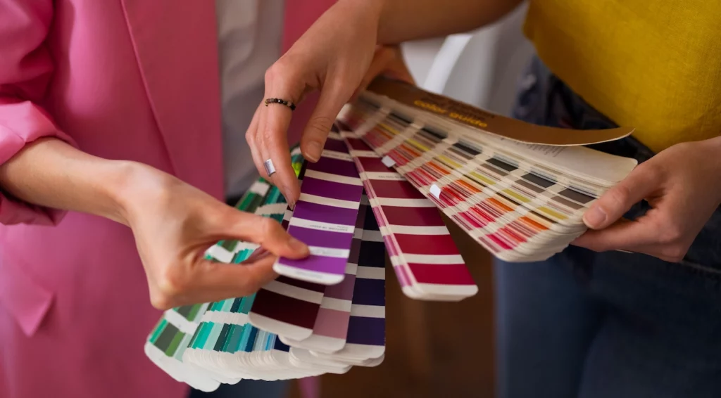 seleção de cores e tintas